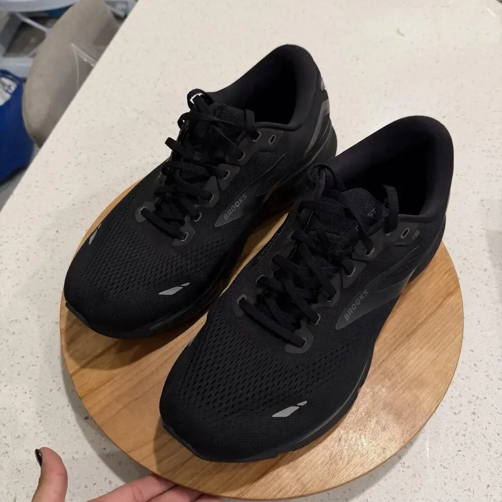 Brooks Shoes Mens 13 4E Extra Wide Ghost 15 Running Sneakers Black Gym Workout